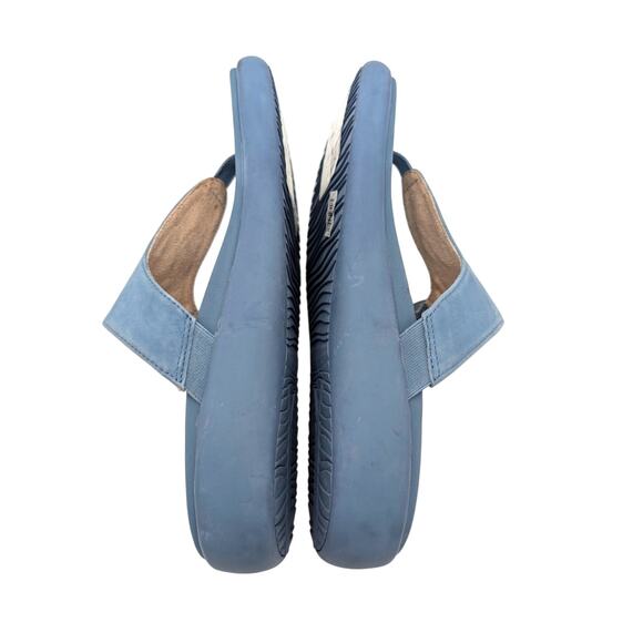 Vionic Activate RX Suede Buckle T-Strap Sandals Women's Blue Size US9.5 EU40.5 - Picture 6 of 13